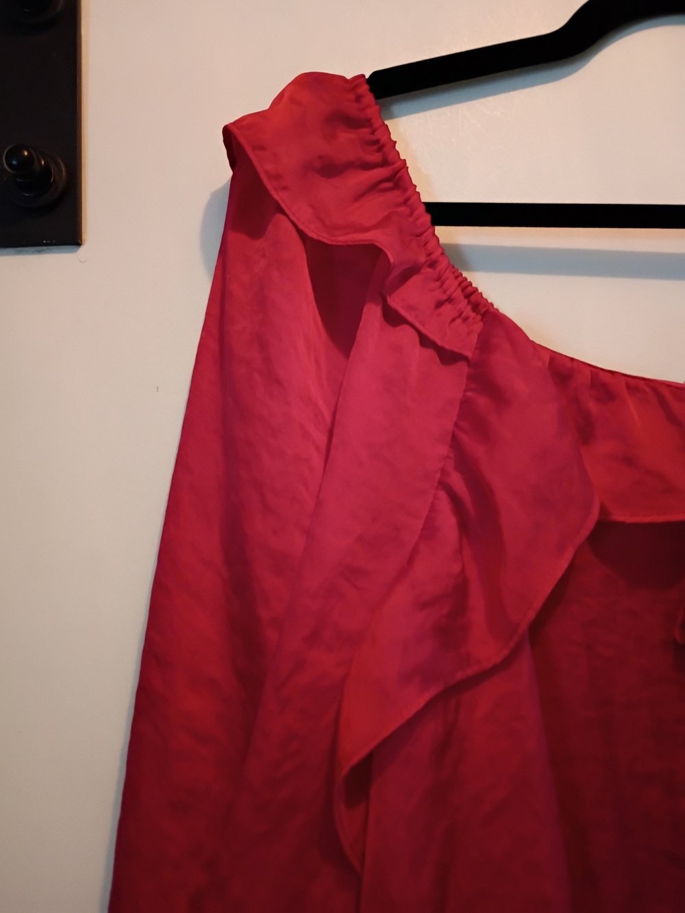 Cato Red Off-Shoulder Ruffle Tie Front Top - Picture 6 of 9